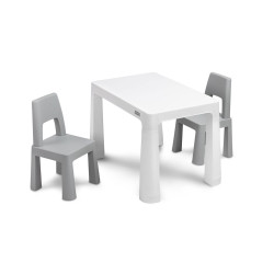 TOYZ Súprava detského stola a 2 kresiel Toyz MONTI grey