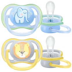 AVENT Dojčenský cumlík Ultra air Pastel  Avent 0- 6 mesiacov - 2 ks chlapec