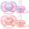 AVENT Dojčenský cumlík Ultra air Pastel  Avent 0- 6 mesiacov - 2 ks dievča