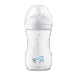 AVENT Dojčenská fľaša Avent Natural Response 260 ml s ventilom Air Free slon