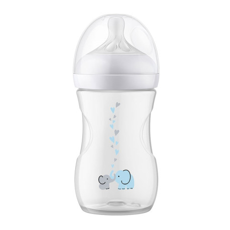 AVENT Dojčenská fľaša Avent Natural Response 260 ml s ventilom Air Free slon