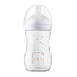 AVENT Dojčenská fľaša Avent Natural Response 260 ml s ventilom Air Free medved´