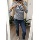 milk & love Tehotenské a dojčiace tričko Milk Shirt milk & love bielo modré pásiky
