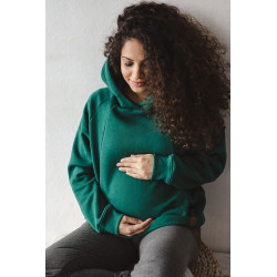 milk & love Tehotenská a dojčiaca mikina Motherhood oversize milk & love zelená