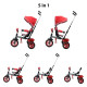 BABY MIX Detská trojkolka Baby Mix 5v1 RIDER 360° ružová (poškodený obal)