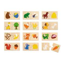 Viga Drevené puzzle Viga Kŕmenie zvierat