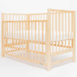 NEW BABY Detská postieľka New Baby BASIC so sťahovacou bočnicou prírodná