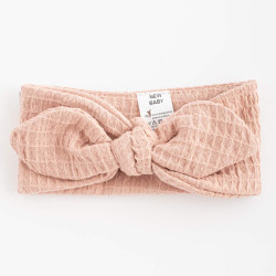 NEW BABY Dojčenská mušelínová čelenka New Baby Comfort clothes ružová