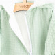 NEW BABY Dojčenský mušelínový overal s kapucňou New Baby Comfort clothes šalviová