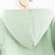 NEW BABY Dojčenský mušelínový overal s kapucňou New Baby Comfort clothes šalviová