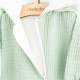 NEW BABY Dojčenský mušelínový overal s kapucňou New Baby Comfort clothes šalviová