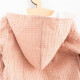 NEW BABY Dojčenský mušelínový overal s kapucňou New Baby Comfort clothes ružová