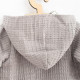 NEW BABY Dojčenský mušelínový overal s kapucňou New Baby Comfort clothes sivá