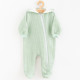 NEW BABY Dojčenský mušelínový overal s kapucňou New Baby Comfort clothes šalviová