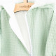 NEW BABY Dojčenský mušelínový overal s kapucňou New Baby Comfort clothes šalviová