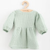 NEW BABY Dojčenské mušelínové šaty New Baby Comfort clothes šalviová