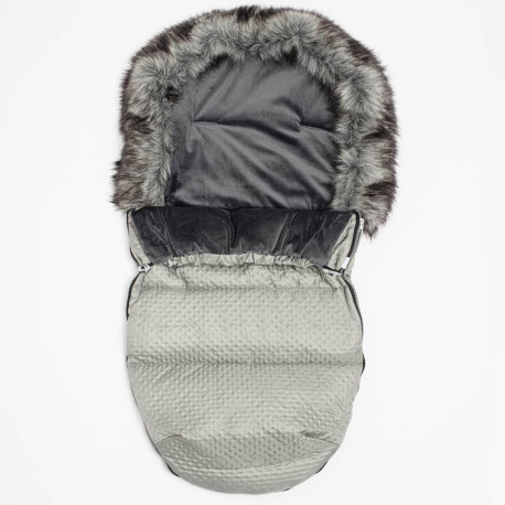 NEW BABY Zimný fusak New Baby Lux Fleece grey