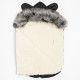 NEW BABY Luxusný zimný fusak s kapucňou s uškami New Baby Alex Wool black