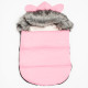 NEW BABY Luxusný zimný fusak s kapucňou s uškami New Baby Alex Fleece pink
