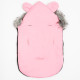 NEW BABY Luxusný zimný fusak s kapucňou s uškami New Baby Alex Fleece pink