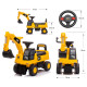 MILLY MALLY Detské odrážadlo rýpadlo so zvukom CAT Excavator Milly Mally žlté