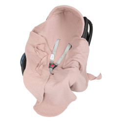 BELISIMA Mušelínová zavinovačka do autosedačky Belisima old pink