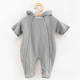 NEW BABY Zimná dojčenská kombinéza s kapucňou New Baby Frosty grey