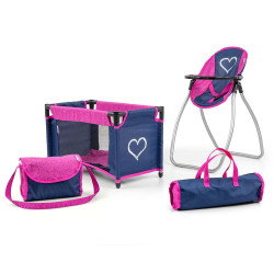 MILLY MALLY Detská sada pre bábiky Elsa Prestige Milly Mally navy