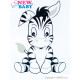 NEW BABY Detské kreslo New Baby Zebra sivé